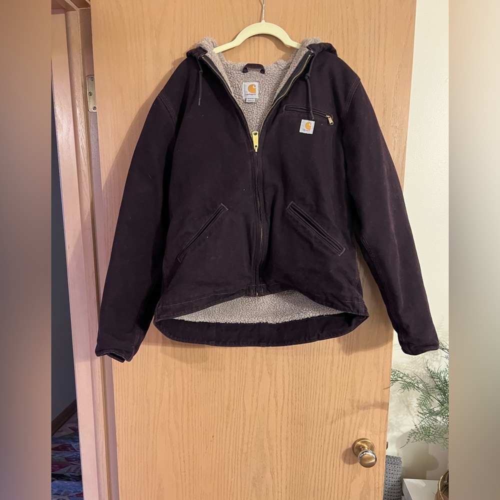 plum color (not black!) Carhartt Coat!